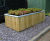 Castleton rectangular planter timber with steel capping 3