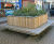 Stockport square timber and stainless planter / bench 0