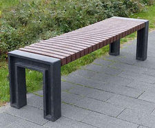 Perth 100% Recycled Plastic Deluxe Backless Bench