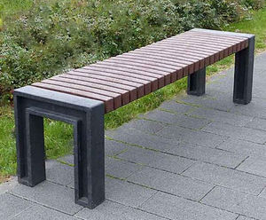 Perth 100% Recycled Plastic Deluxe Backless Bench