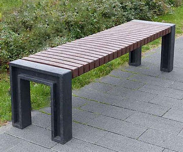 Perth 100% Recycled Plastic Deluxe Backless Bench