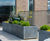 Bespoke zinc-clad steel planters for build-to-rent apartments 4