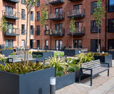 Large bespoke powder-coated steel planters - Cala Homes - on this page