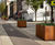 Bespoke corten steel planters for Edinburgh Trams network 6
