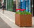 Bespoke corten steel planters for Edinburgh Trams network 4
