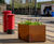 Bespoke corten steel planters for Edinburgh Trams network 1