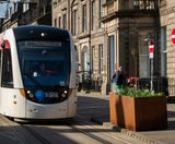 Bespoke corten steel planters for Edinburgh Trams network - on this page