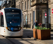 Bespoke corten steel planters for Edinburgh Trams network