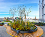 Bespoke planters with seating for HQ roof terrace - Aberdeen