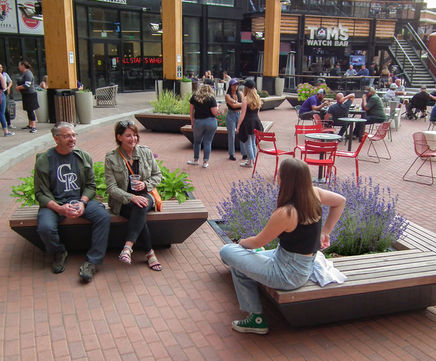 Solid Edge Green Benches