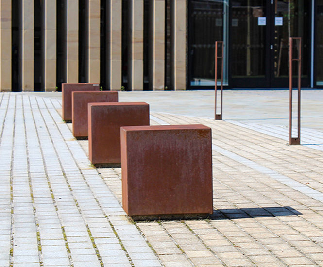 Cube Steel Bollard
