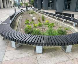 Kensington - bespoke recycled plastic bench