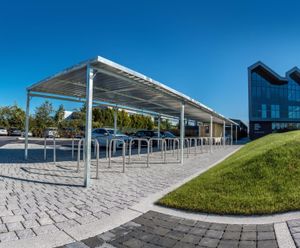 Malford steel cycle shelter - MCS210