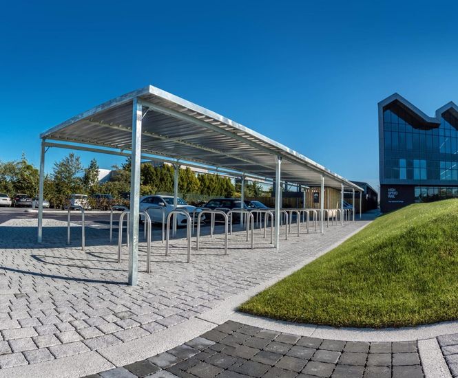 Malford steel cycle shelter - MCS210