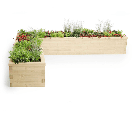 Laggan Planter - L shaped Scots pine outdoor planter