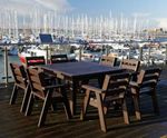 Crews 100% recycled plastic table and chairs dining set