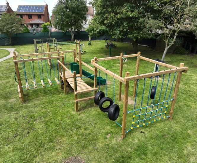New trim trail in school playground enhances pupils' break times