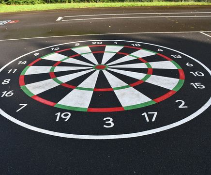 Thermoplastic playground markings and graphics