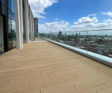 Pedestals support exterior flooring at mixed use development - on this page
