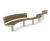 Zenith Horizon curved steel and timber outdoor bench 3