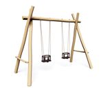 Swing Set With 2 Cradle Seats J498 - timber playground swing for toddlers - on this page