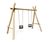Swing Set With 2 Cradle Seats J498 - timber playground swing for toddlers 0