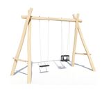 Swing Set In Robinia J489 - timber playground swing - on this page