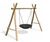 Swing Set With Black Pod Seat J491 - timber playground swing for children 0
