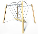 All For One J499 - timber swing set with rope seat for playgrounds - on this page