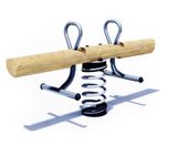 Log Duo J882 - wooden 2 seat spring rocker for playgrounds - on this page