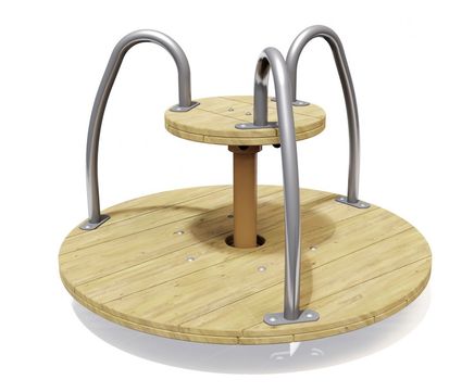 Roundabout J49142 - wooden playground spinner for 6 children