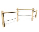 Suspended Trail J4908 - wooden balance bridge for playgrounds and parks