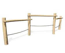 Suspended Trail J4908 - wooden balance bridge for playgrounds and parks