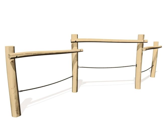 Suspended Trail J4908 - wooden balance bridge for playgrounds and parks