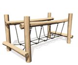 Net Walkway J4902 - wooden balance bridge with rope net for playgrounds - on this page