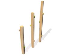 Climbing Logs J4905 - wooden balance play logs with handholds for children