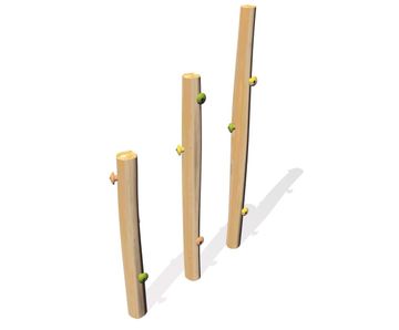 Climbing Logs J4905 - wooden balance play logs with handholds for children