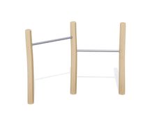 2 Horizontal Bars J4916 - wooden and stainless steel