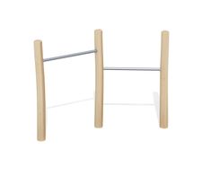 2 Horizontal Bars J4916 - wooden and stainless steel