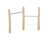 2 Horizontal Bars J4916 - wooden and stainless steel 0