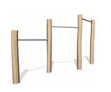 3 Horizontal Bars J4912 - wooden and steel playground balance equipment - on this page