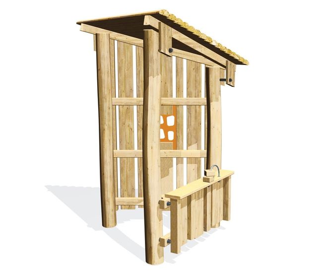 Playhouse J4940 - wooden playhouse for children for outdoor playgrounds