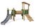 Multiplay Equipment J4933-V - wooden playground with slide and tunnel 0