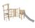Wooden Multiplay Equipment J4948 - timber playground climbing frame 0