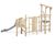 Wooden Multiplay Equipment J4948 - timber playground climbing frame 1
