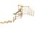 Wooden multiplay structure J4938 - with slide and elevated playhouse 0