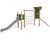 Multiplay Equipment J4932-V - wooden climbing and slide play structure 0