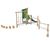 Multiplay Structure J4937-V wooden playground with slide and balance trail 0