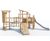 Multiplay Equipment J4947 - wooden playground with slide and climbing wall 1