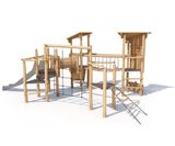 Multiplay Equipment J4947 - wooden playground with slide and climbing wall - on this page